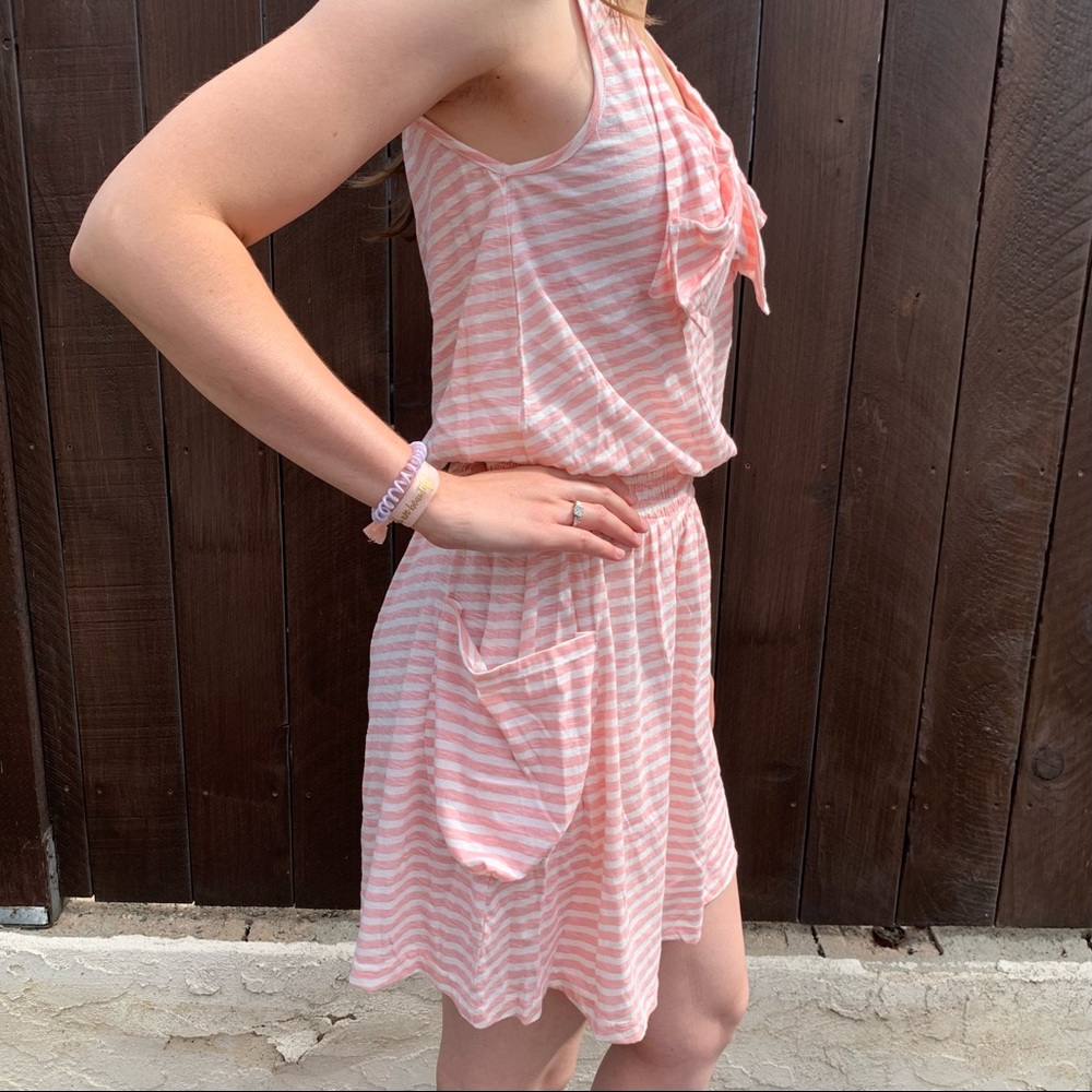 NEW Vintage Pink and White Striped Summery Dress